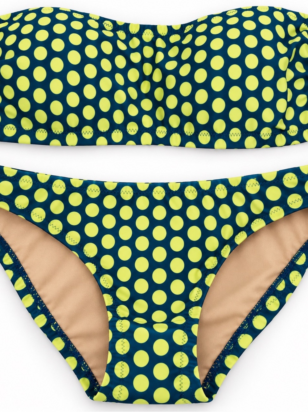J Crew Yellow Polka Dot Bikini NWT